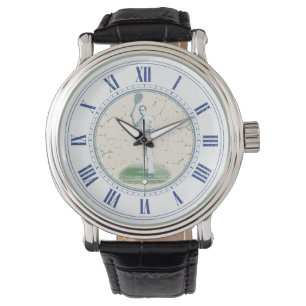 Monogrammed vintagetennisspelare armbandsur