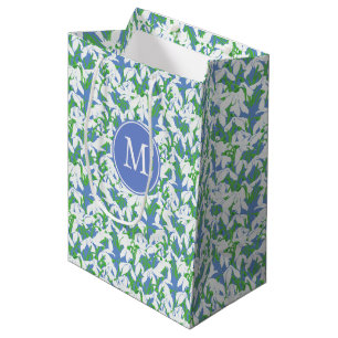 Monogrammed vit Snowdrops på mjuka blått