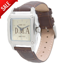 Monogrammed Watch Women Personlig Elegant Armbandsur