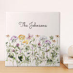 Monogrammed Watercolor WildblomGarden Kakelplatta<br><div class="desc">Ta med en liten bit av naturskönhet i ditt rum med vår Wildblomsterbricka i keramik Upptäck en underbar samling av färgfulla blommor som kommer att ge naturens charm inomhus. Du kan anpassa den genom att lägga till ditt namn. Underbar som gåva till natur och blomma älskare.</div>