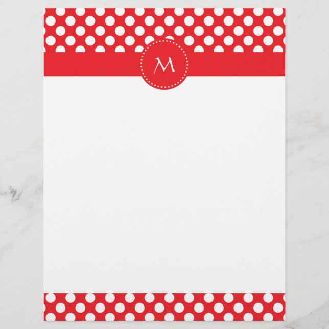 Monogrammed White and Red Polka Dot (Framsida)