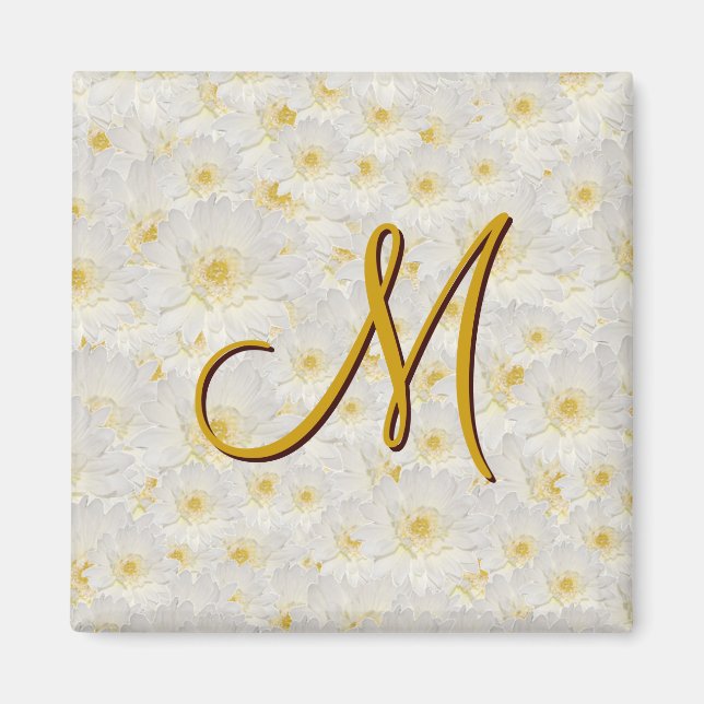 Monogrammed White Morsa Magnet (Framsidan)