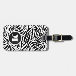 Monogrammed Zebra ränder Bagagebricka