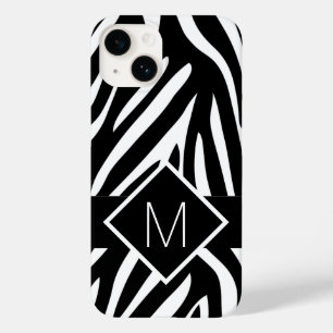 Monogrammed Zebra tryck Black and White Linjer