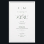 Monogrammeny för Grönt av elegant Sage<br><div class="desc">Att planera ett bröllop kan vara en stressande processaa, men låt inte menus vara en av dina bekymmer. Vi presenterar Elegant Sage Grönt Calligraphy Monogram Bröllop Menu. Denna moderna, formella, men ändå elegant-meny kommer att ha hela öga på bord! Gästerna kommer att fungera på en 5, 5-tums x 8, 5-tumsmeny...</div>
