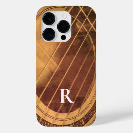 Monogrammerad akustisk gitarr