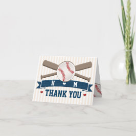 MONOGRAMMERAD BASEBALL BRÖLLLOPSKORT TACK KORT