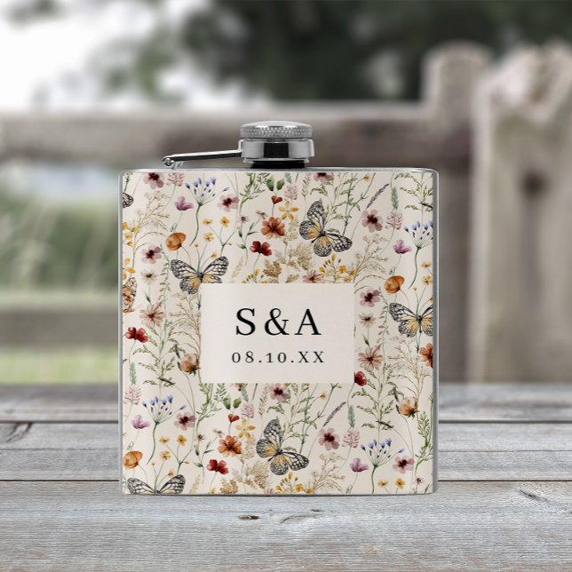 Monogrammerad bröllopsflaska fickplunta (Monogrammed Wedding Flask
)