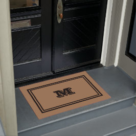 Monogrammerad Brun Och Svart