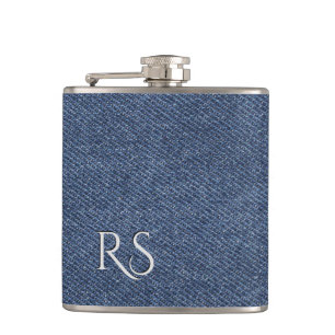 Monogrammerad Denim Look Fickplunta