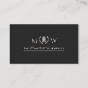 Monogrammerad domstol visitkort