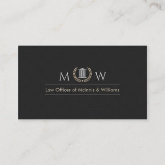Monogrammerad domstol visitkort