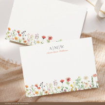 Monogrammerad Elegant Boho Chic Brevkort