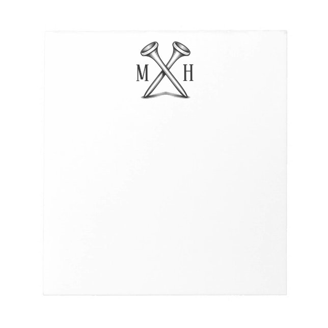 Monogrammerad Golf Anteckningsblock (Framsida)