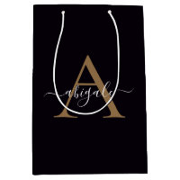 Monogrammerad Guld Pitch Black | Minimal Elegans