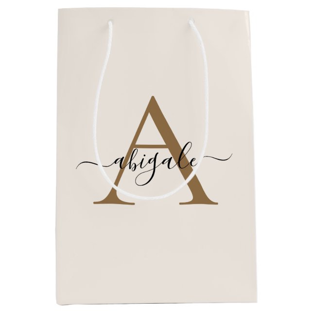 Monogrammerad Guldspets Vit | Minimal Elegans (Framsidan)