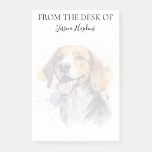 Monogrammerad hund för Beagle-älskare Post-it Block
