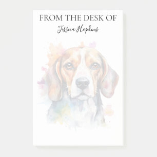 Monogrammerad hund för Beagle-älskare Post-it Block