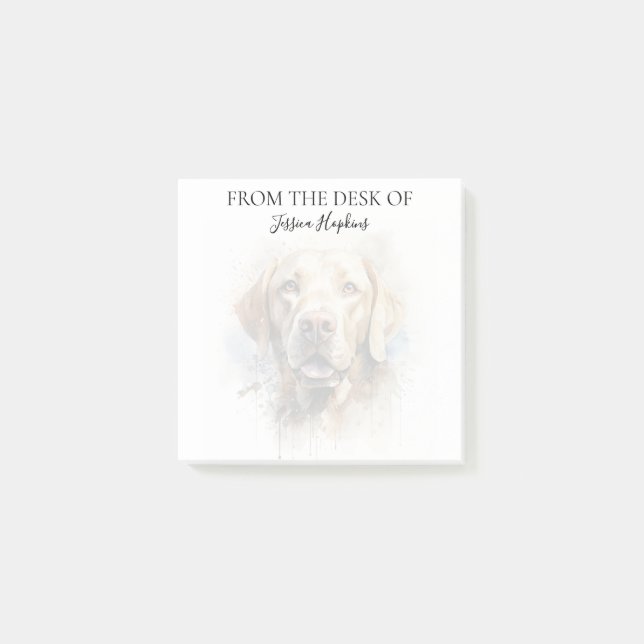 Monogrammerad hund Labrador Retriever Älskare Post-it Block (Framsida)