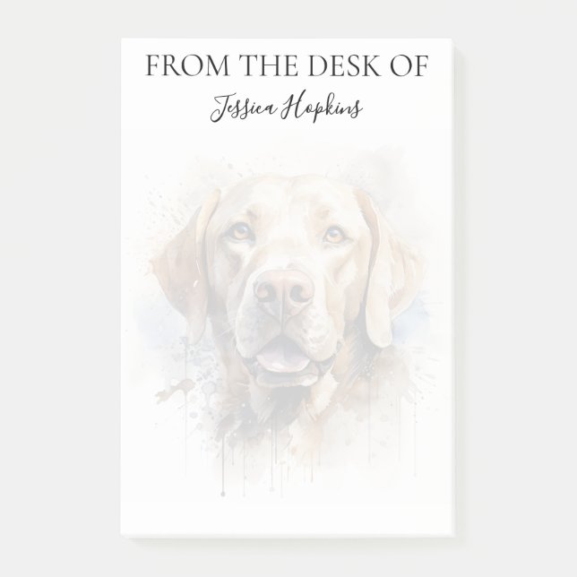 Monogrammerad hund Labrador Retriever Älskare Post-it Block (Framsida)