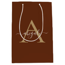 Monogrammerad Kanel Brun Guld | Minimal Elegans