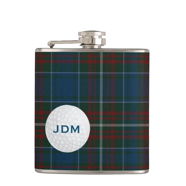 Monogrammerad klan MacConnell Tartan Plaid Golf Fl Fickplunta (Framsidan)