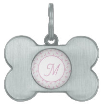 Monogrammerad krusig coquette rosa akvarellbåge