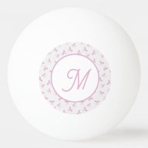 Monogrammerad krusig coquette rosa akvarellbåge