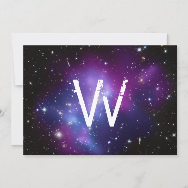 Monogrammerad lila galaxhop (Framsida)