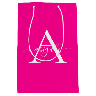 Monogrammerad Magenta Rosa Minimalistisk Elegant