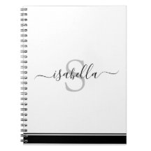 Monogrammerad modern elegant svart skrift