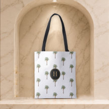 Monogrammerad Palmträd i Kustnära Chic Stil