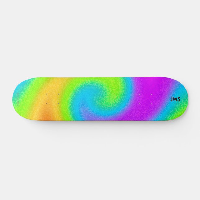 Monogrammerad Psykedelisk Skateboard (Horz)