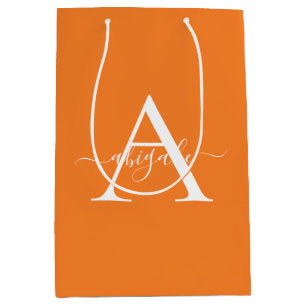 Monogrammerad Royal Orange Minimalistisk Elegant