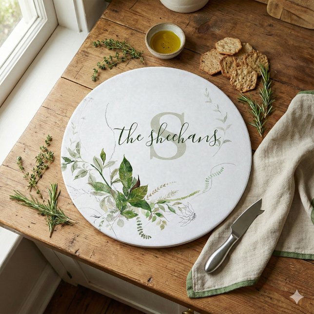 Monogrammerad skärbräda (This beautiful personalized cutting board would make a wonderful gift for someone special! )