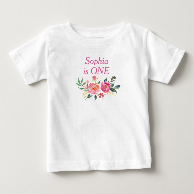 Monogrammerad småbarnsålder T-shirt (Framsida)