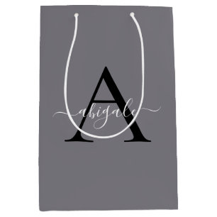 Monogrammerad Svart Fossil Grå Minimal Elegans