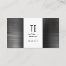Monogrammerad svart metallisk folie-konsult