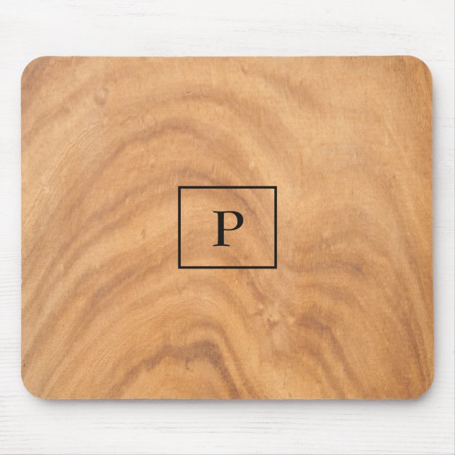 Monogrammerad trädesign musmatta (Framsidan)