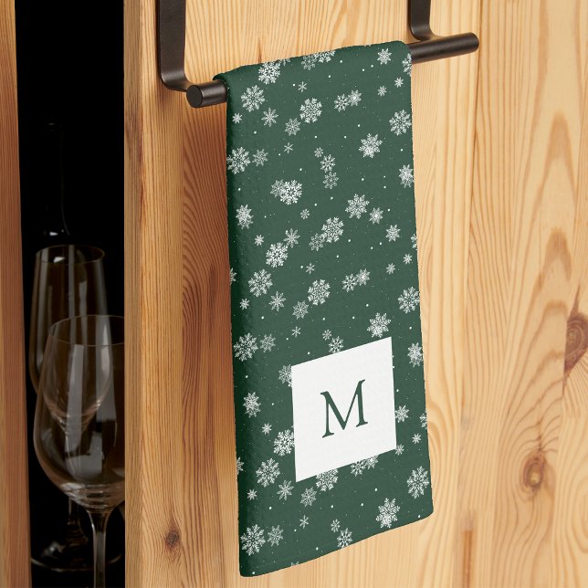 Monogrammerade Gröna Kökshanddukar (Monogrammed Green Kitchen Towels
)