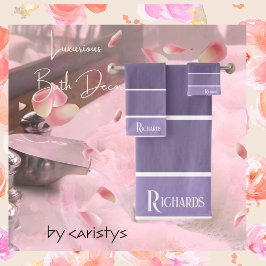 Monogrammerade lila nyanser med vitt