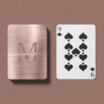 Monogrammerade lyxskivor i Brödhus Ro Guld Casinokort<br><div class="desc">Personlig Monogram- och Namn-gåvor med ro guld personlig monogram i klassiskt serif-teckensnitt stil med ett vackert skript namn i mitten, på simulerad metallisk, borstad ro guld-metall-bakgrund. Perfekt som mors dag-gåvor till mamma, gåvor till mormor, hustru, brud, maid of honor, brudtärna och annat. Observera: Folidinformationen simuleras i teckningen. Ingen faktisk folie...</div>