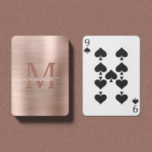 Monogrammerade lyxskivor i Brödhus Ro Guld Casinokort