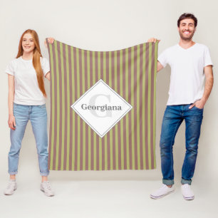 Monogrammerade Neutralter av varmvatten, brunt och Fleecefilt