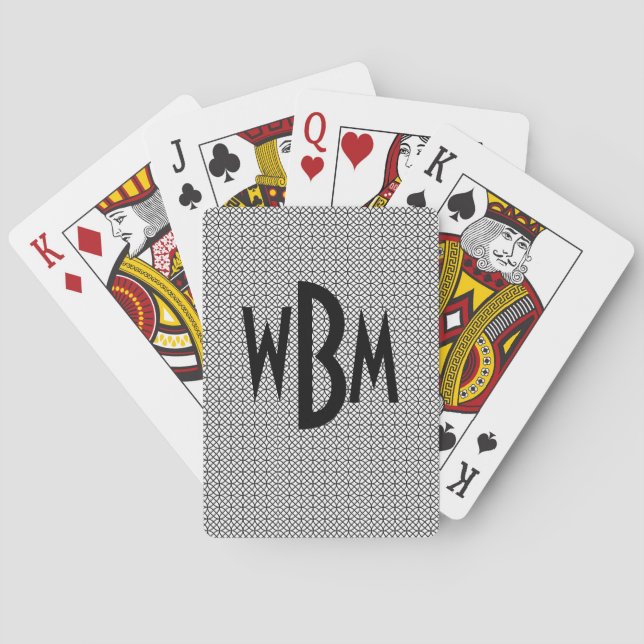 Monogrammerade uppspelningskort casinokort (Baksidan)