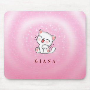 Monogrammerade vita kattungar musmatta