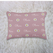 Monogrammerat anpassat namn Vitt Tusenskönsmönster