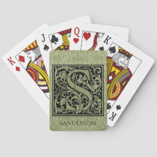Monogrammet Brev första Brev Casinokort