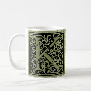 Monogrammet Brev första Brev Kaffemugg