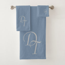 Monogrammet - faded denim färg